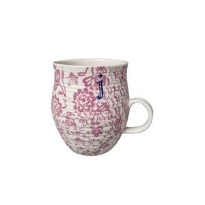 Anthropologie Homegrown Monogram Initial "J" Tea Coffee Cup Mug